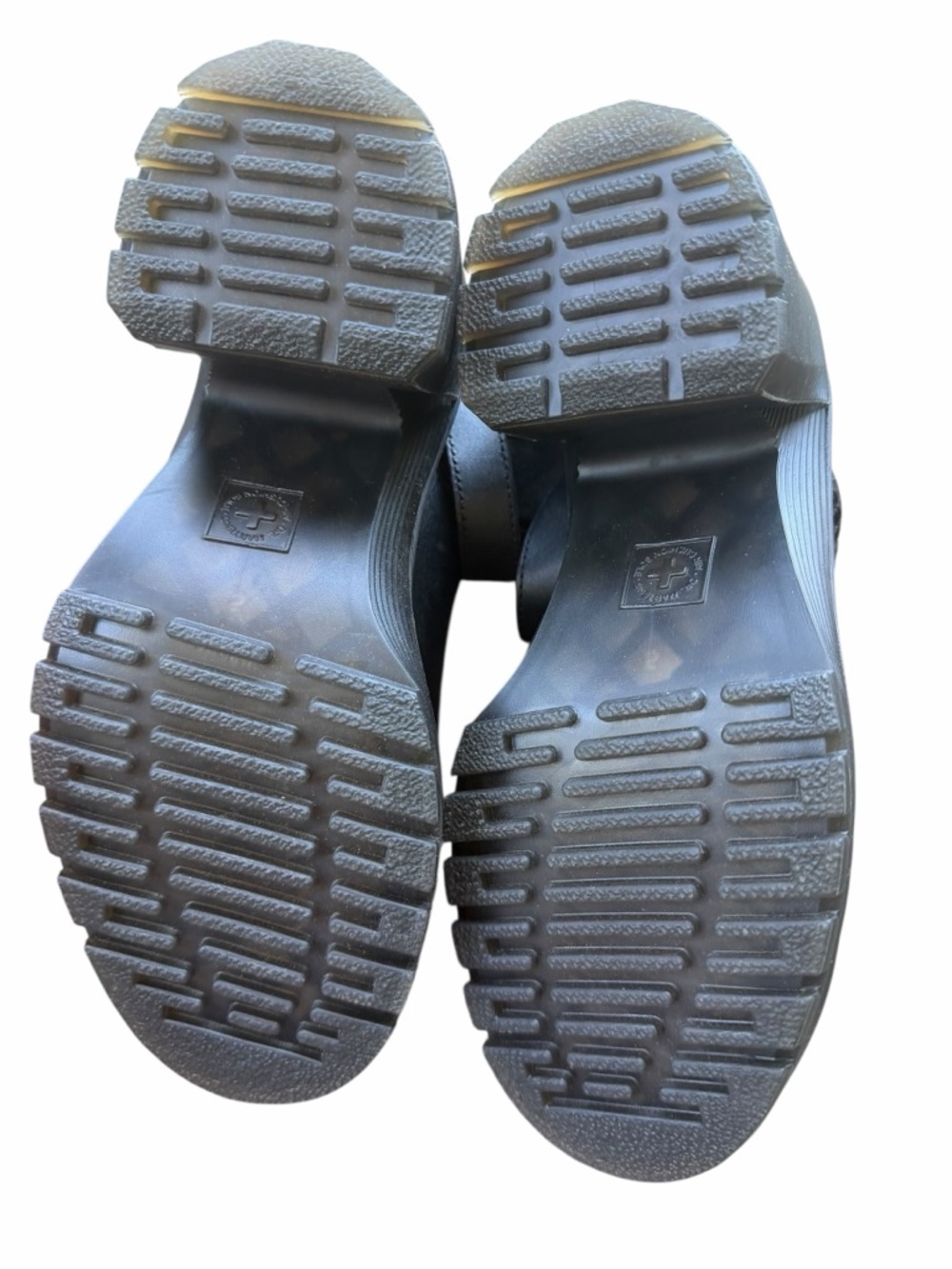 Dr. Martens Millee Chunky Leather Heels Open Toe Sandals Black Platform Women’s - Picture 16 of 16